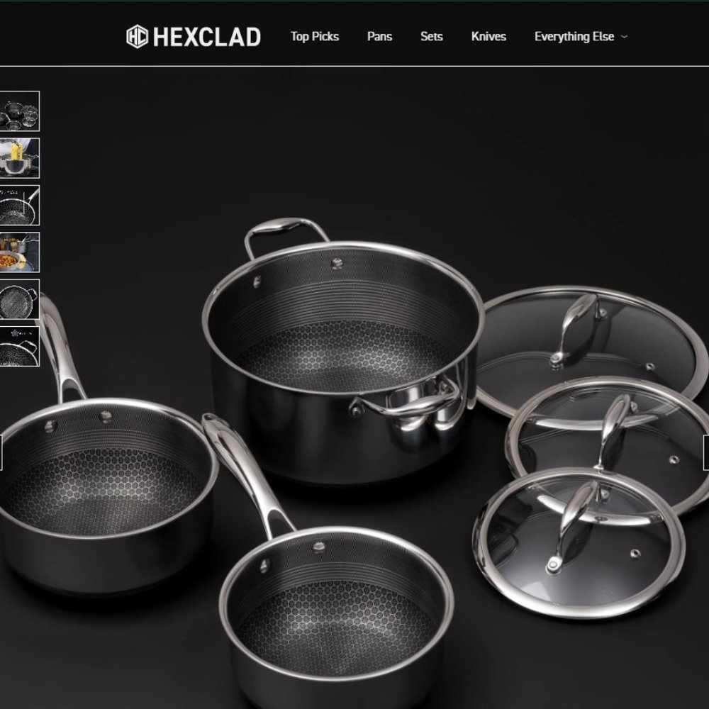 9 pc HEX CLAD COOKWARE